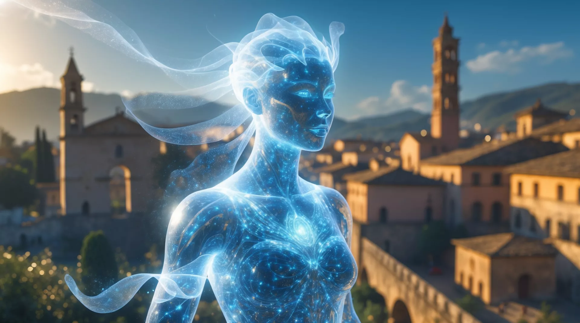 Une figure, faite de, symbolise une